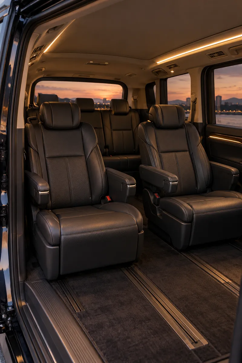 Captain seats inside a 7-seater MPV